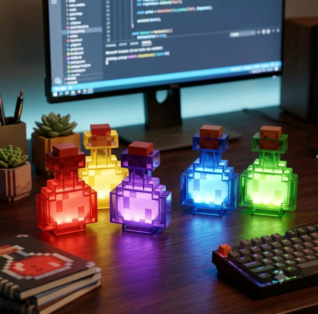 Lámpara de Pociones Inspirada en Minecraft ✨🧪