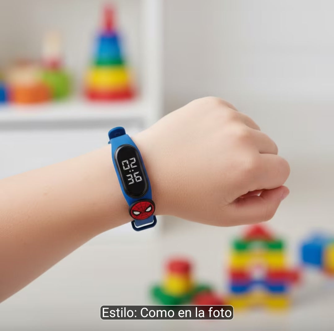 🕷️ Reloj LED Spider-Man para niños ⌚