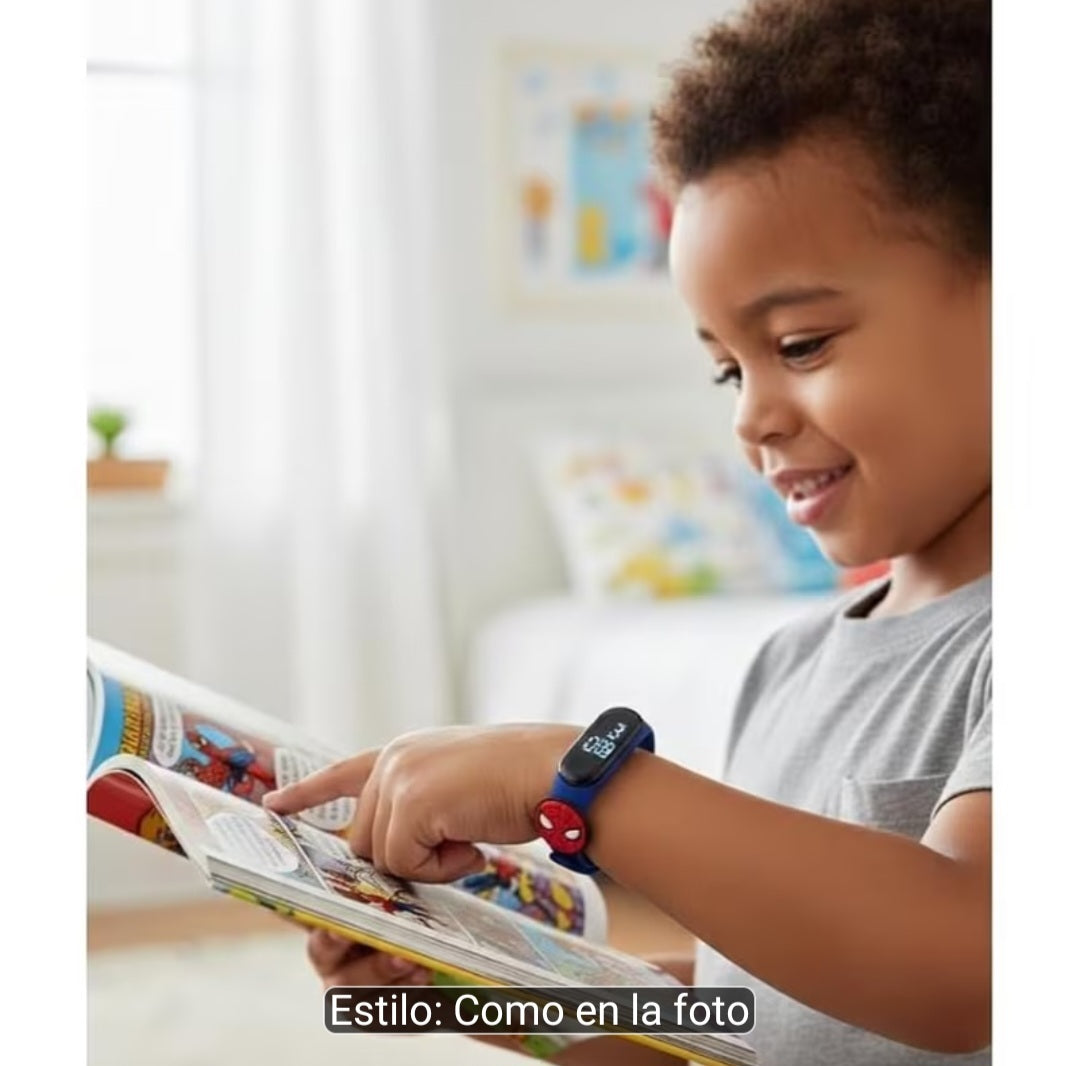 🕷️ Reloj LED Spider-Man para niños ⌚