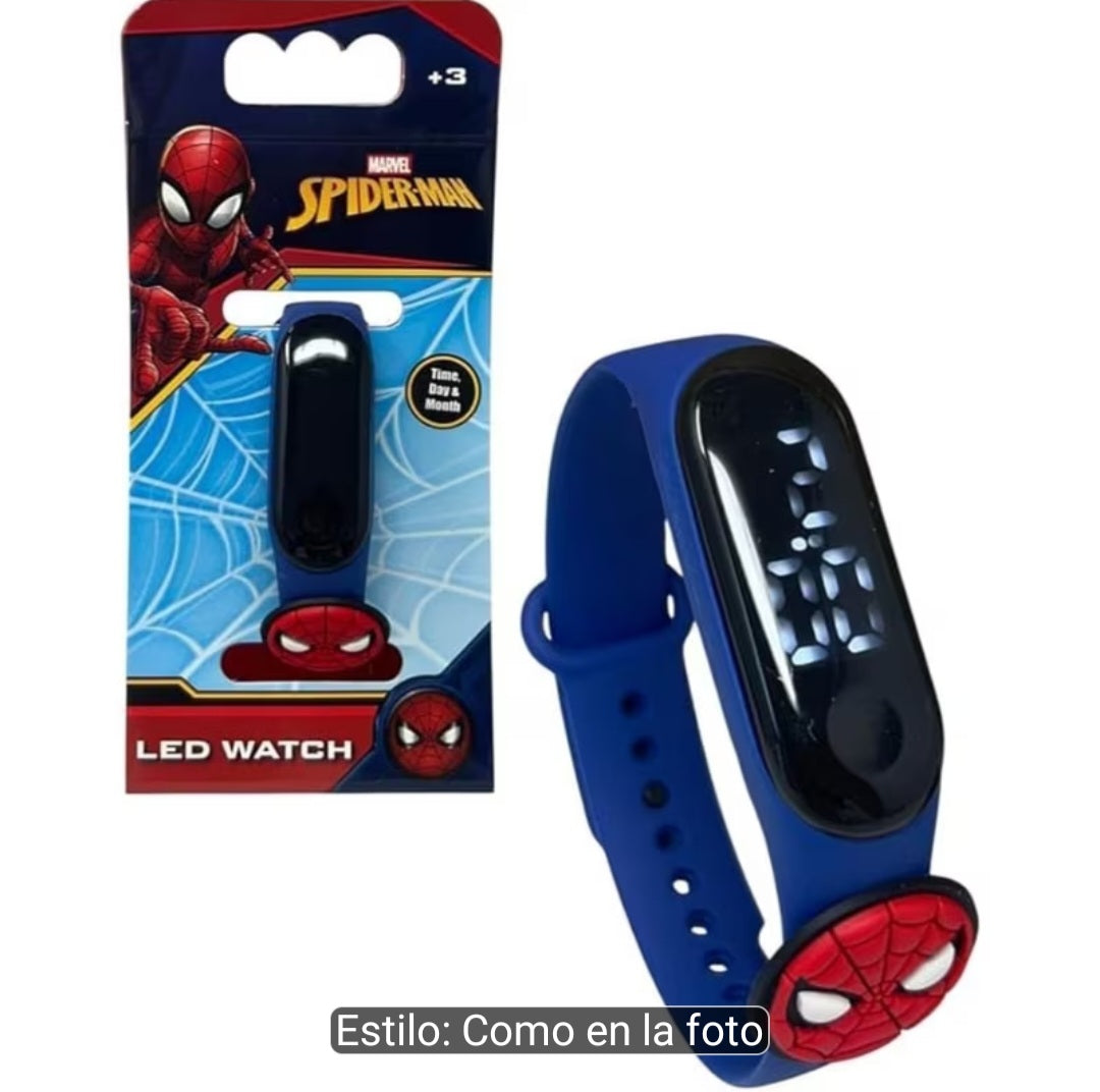 🕷️ Reloj LED Spider-Man para niños ⌚