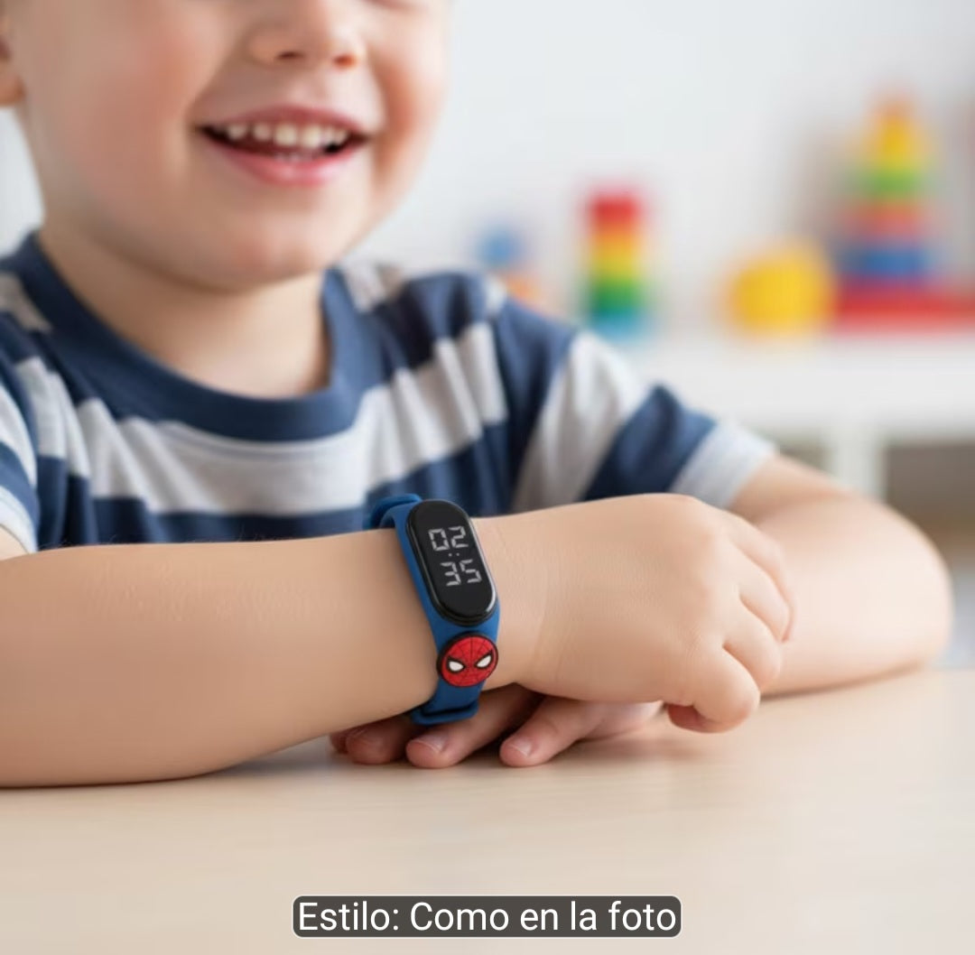 🕷️ Reloj LED Spider-Man para niños ⌚